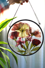 Load image into Gallery viewer, 10" Round Metal Frame, Custom Floral Preservation, Framed Pressed Flowers