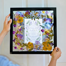 Load image into Gallery viewer, 12”x12" Square Frame Custom Floral Preservation - Natural Oak, White, Black