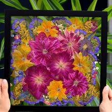 Load image into Gallery viewer, Black 14&quot;x14&quot; Square Frame Custom Floral Preservation