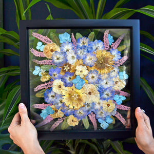 Pressed Flowers in Hanging Frame – Lizzie Bee's Flower Shoppe