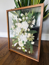 Load image into Gallery viewer, Walnut 16&quot;x20&quot; Rectangular Frame Custom Floral Preservation