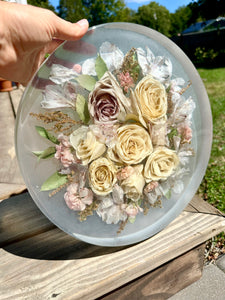 Custom Floral Resin Slabs - Bridal Bouquets, Memorial Flowers, dried flower preservation