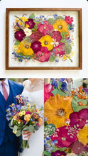 Load image into Gallery viewer, Walnut 16"x20" Rectangular Frame Custom Floral Preservation