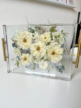 Load image into Gallery viewer, Custom Floral Charcuterie Board / Coffee Table Tray with Preserved Flowers