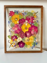 Load image into Gallery viewer, Walnut 16"x20" Rectangular Frame Custom Floral Preservation