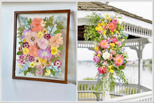 Load image into Gallery viewer, Walnut 16"x20" Rectangular Frame Custom Floral Preservation