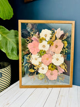 Load image into Gallery viewer, Walnut 16"x20" Rectangular Frame Custom Floral Preservation