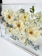 Load image into Gallery viewer, Custom Floral Charcuterie Board / Coffee Table Tray with Preserved Flowers