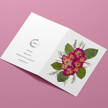 Load image into Gallery viewer, Hybrid Tea Rose - Pressed flower collection greeting card