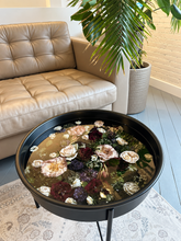 Load image into Gallery viewer, 24" round resin side coffee table/ tray - Custom Floral Preservation
