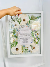 Load image into Gallery viewer, White 11"x14" Rectangular Frame Custom Floral Preservation