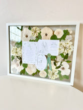 Load image into Gallery viewer, White 18"x24" Rectangular Frame Custom Floral Preservation