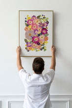 Load image into Gallery viewer, Pressed flower large botanical print - 16&quot; x 20&quot;  Nature&#39;s Mosaic - June Roses