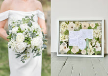 Load image into Gallery viewer, White 16"x20" Rectangular Frame Custom Floral Preservation