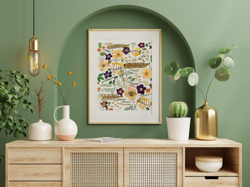 Pressed flower large botanical print - 16