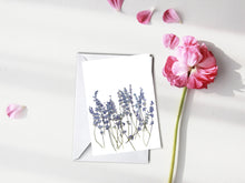 Load image into Gallery viewer, Blue Sage Salvia - Pressed flower collection greeting card