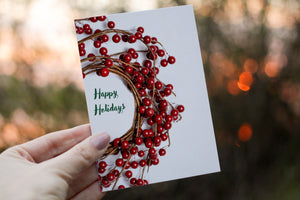 Holiday Winterbery Greeting Card Set - 8 cards