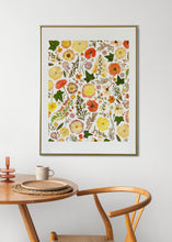 Load image into Gallery viewer, Pressed flower large botanical print - 16" x 20"  Nature's Mosaic - Golden Meadow
