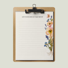 Load image into Gallery viewer, Ideas Take Root Floral Notepad