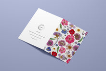 Load image into Gallery viewer, July Blooms - Pressed flower collection greeting card