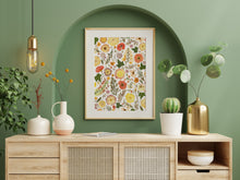 Load image into Gallery viewer, Pressed flower large botanical print - 16" x 20"  Nature's Mosaic - Golden Meadow