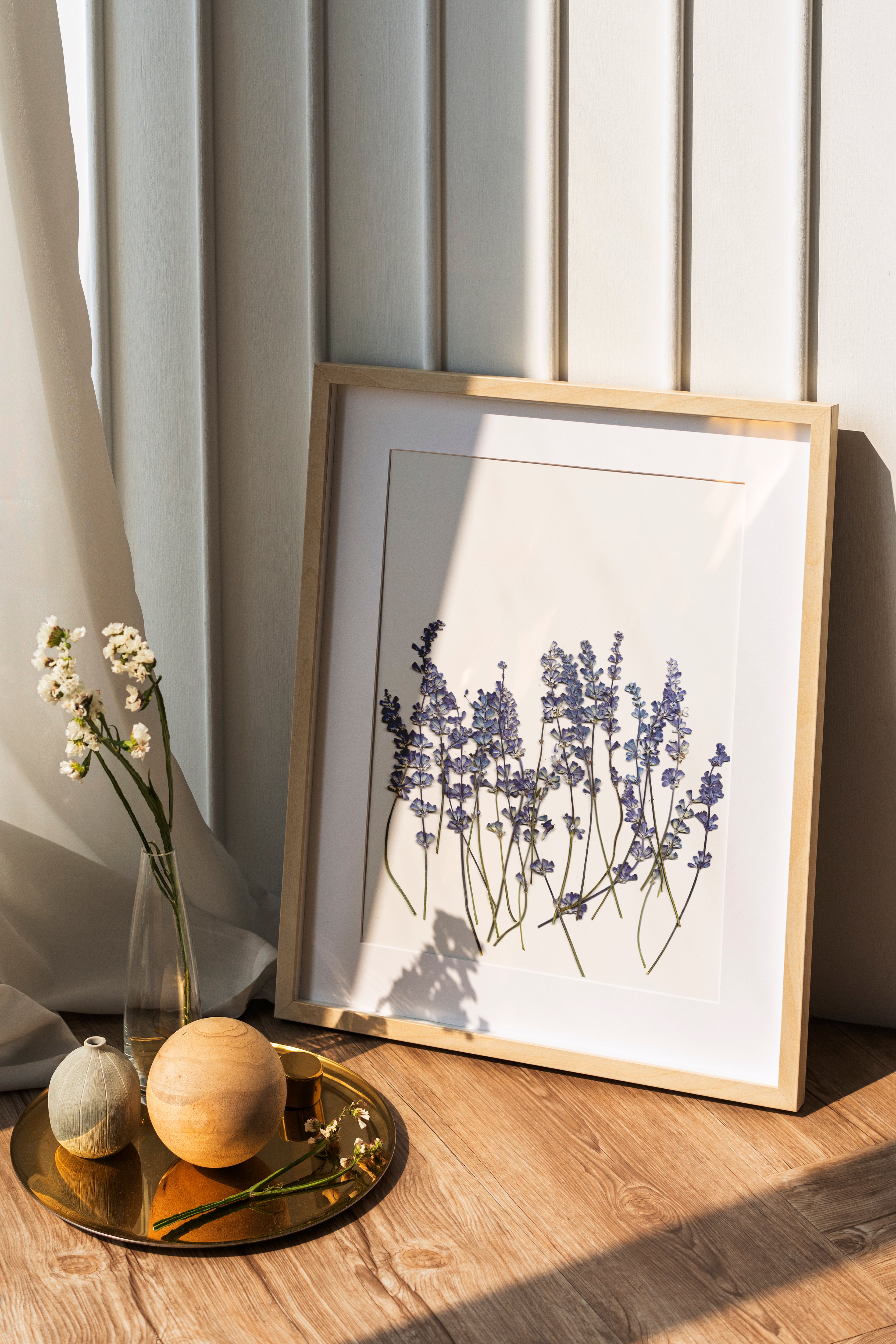 Pressed flower art, Botanical print, herbarium specimen dried flower art, pressed botanical art 8.5" x 11" SALVIA SAGE