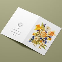 Load image into Gallery viewer, Yellow Spring Daffodils - Pressed flower collection card