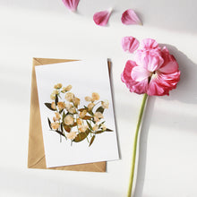 Load image into Gallery viewer, Sweet Pea Flower - Pressed flower collection card