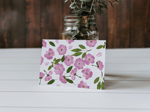 (Wholesale) Copy of Cherry Blossom  - Pressed flower collection card