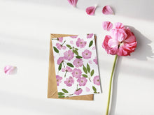 Load image into Gallery viewer, Cherry Blossom  - Pressed flower collection card