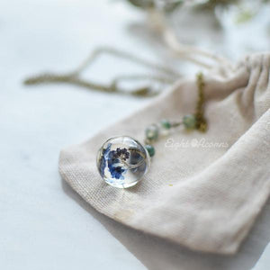 Forget me not large sphere necklace