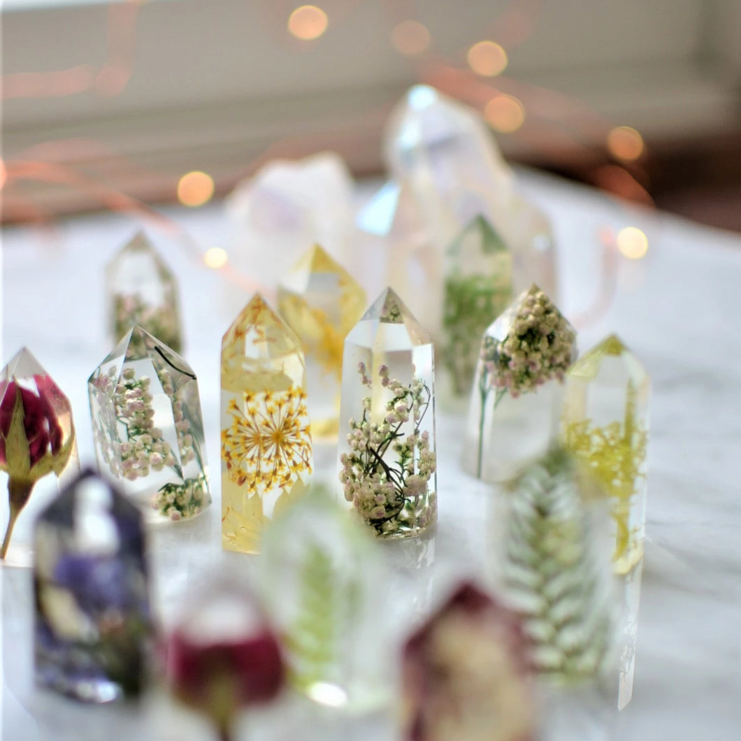 Handmade mini floral crystal - set of 6 psc 