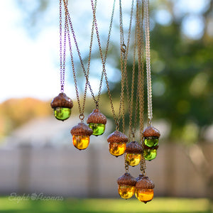 Acorn amber necklace
