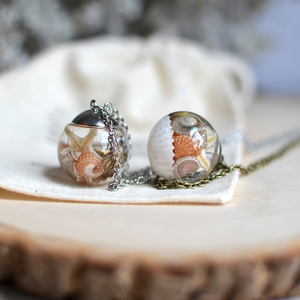 Seashell necklace / Handmade jewelry – Eight Acorns Floral Preservation