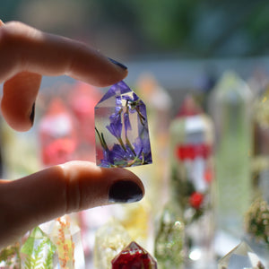 Handmade mini floral crystal - set of 6 psc 