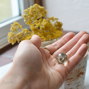 Dandelion seeds, small 2 cm sphere necklace