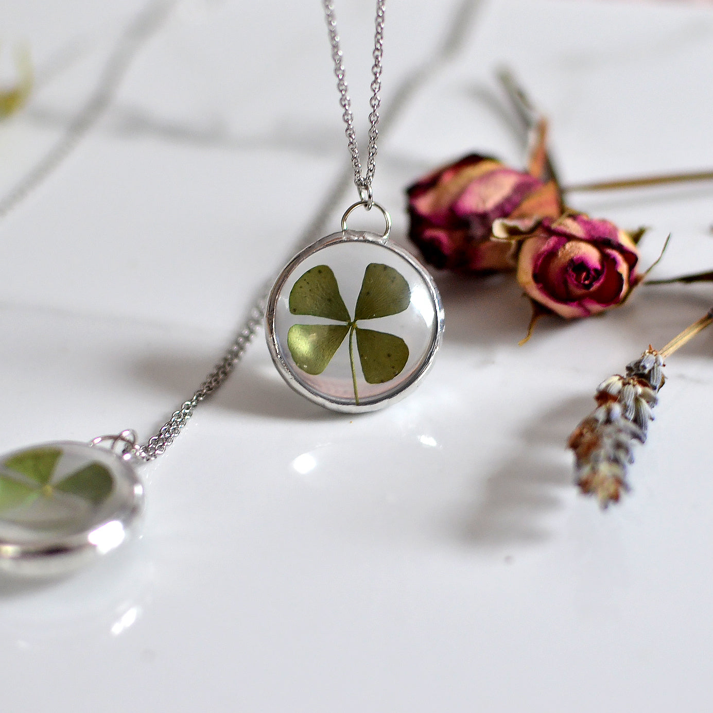 Real Four Leaf Clover Diy Jewelry