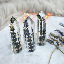 Load image into Gallery viewer,  FRENCH LAVENDER  terrarium, Natural crystal point