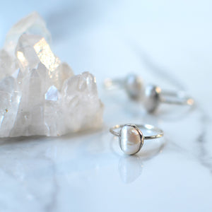 Freshwater pearl silver ring