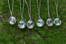 Load image into Gallery viewer, (Wholesale) Dandelion seed necklace pendant, 25&quot; silver