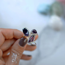 Load image into Gallery viewer, Natural Polished Amethyst silver ring