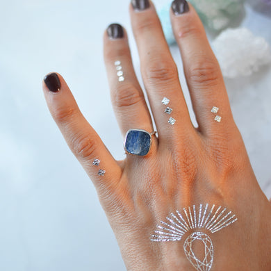 Blue Kyanite silver ring