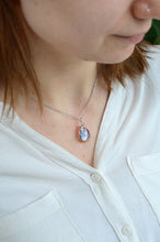 Load image into Gallery viewer, Forget me not teardrop pendant