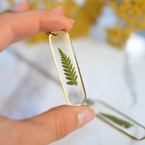 Fern Leaf Brass Pendant