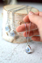 Load image into Gallery viewer, Forget me not teardrop pendant