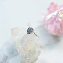 Load image into Gallery viewer, Clear Quartz Raw Rock Crystal silver ring