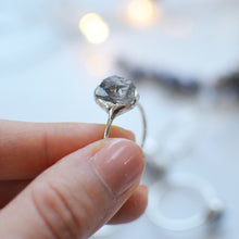 Load image into Gallery viewer, Clear Quartz Raw Rock Crystal silver ring