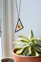 Load image into Gallery viewer, Triangle Glass pendant - Queen Annes lace