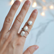 Load image into Gallery viewer, Freshwater pearl silver ring