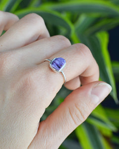 Charoite Lilac stone Silver ring